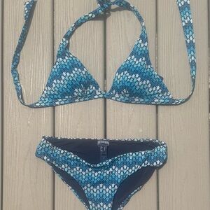 Vilebrequin Blue Patterned Triangle Bikini Set